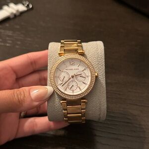 Michael Kors Gold-Tone Women's Watch with Crystal Accents